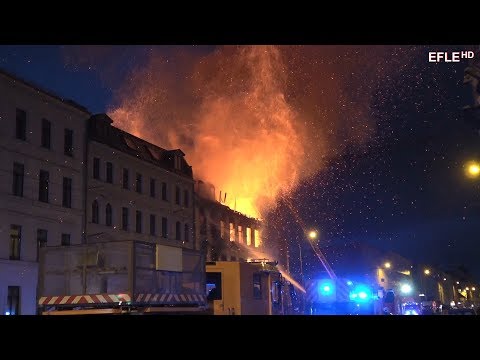 Vollbrand Gebäude Leipzig-Gohlis [30.12.2017]