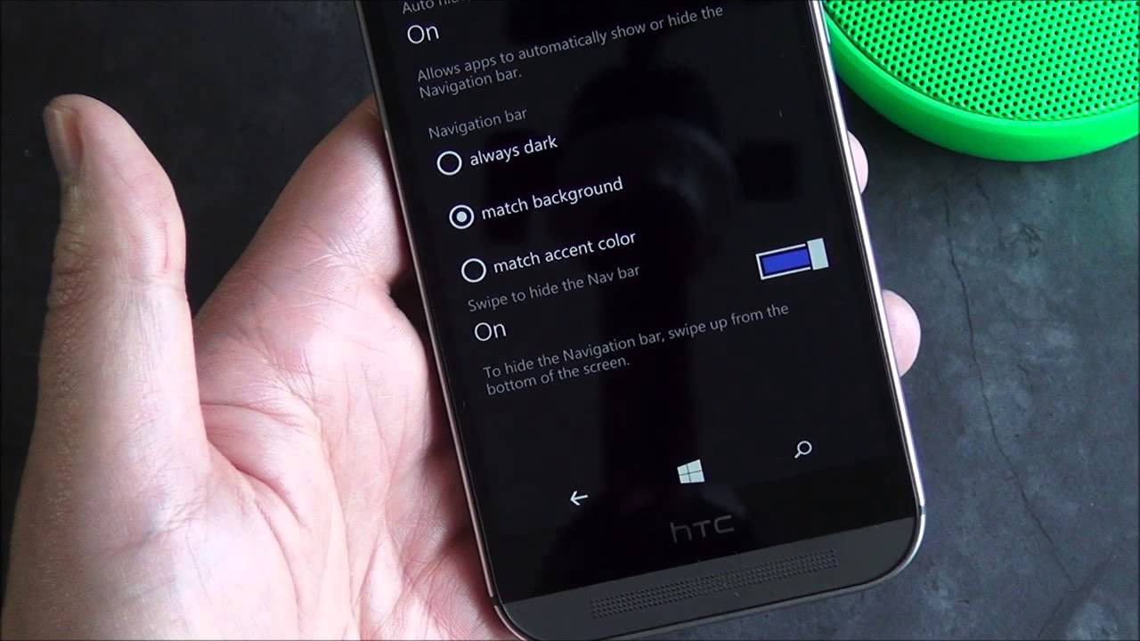 How the Nav bar works on the HTC One for Windows - YouTube