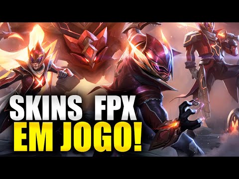 SKINS FPX EM JOGO - SKINS DO MUNDIAL LOL DA  FPX!