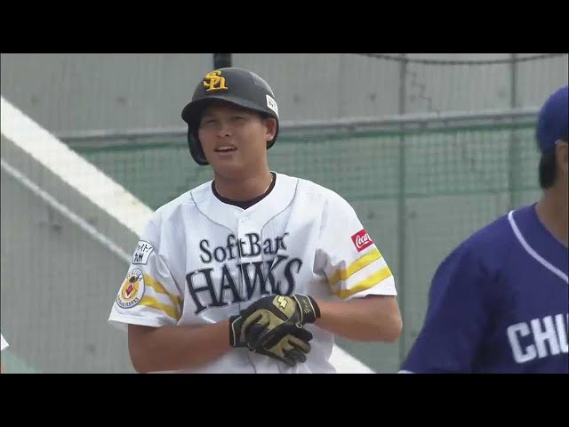 【ファーム】ホークス・笹川吉康 センターへのタイムリー3ベースヒット!! 2022年5月5日  福岡ソフトバンクホークス 対 中日ドラゴンズ