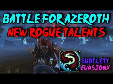 BFA Subtlety Rogue Talent Overview  - WoW Battle for Azeroth Alpha!