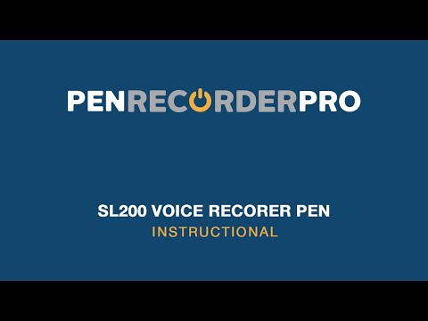 SL200 Voice Recorder Pen - Instructions | How to use it