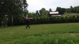 Tied Up in Irrigation Rehearsal. Chatch Pregger (weathervane) and Megan Stearns (farmer)