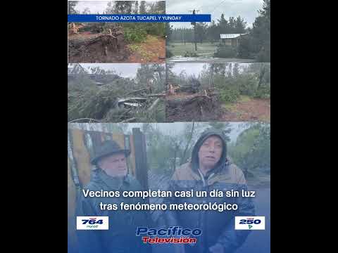 Tornado arrasa con Yungay y Tucapel dejando graves daños y un masivo corte eléctrico de casi 24 hrs