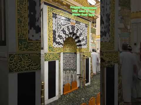 Our beloved Prophet Used to lead prayer from here | part of Jannah in this world | #prophetmuhammad