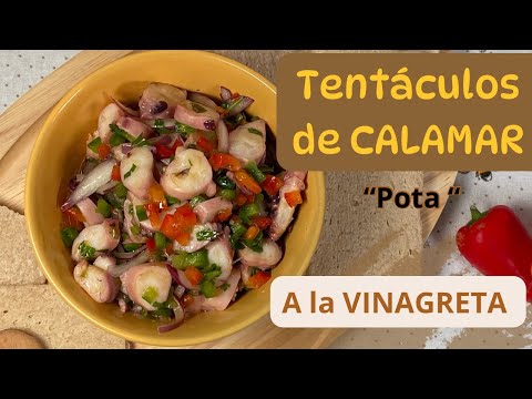 Tentáculos de CALAMAR a la VINAGRETA 🦑 Salpicón | POTA A LA VINAGRETA | PULPO 🐙 a la vinagreta