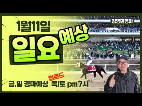 김영민경마 1월11일 부경 일요경마
