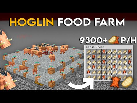 Minecraft Hoglin Food And Leather Farm - Hoglin Farm Tutorial