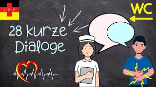 28 Short 💬 Dialogues I Help with going to the Toilet I Learning German for Nursing Care