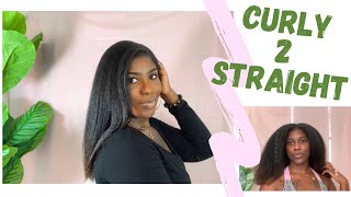 MY CURLY TO STRAIGHT HAIR ROUTINE 2021 | RUTH NANDA