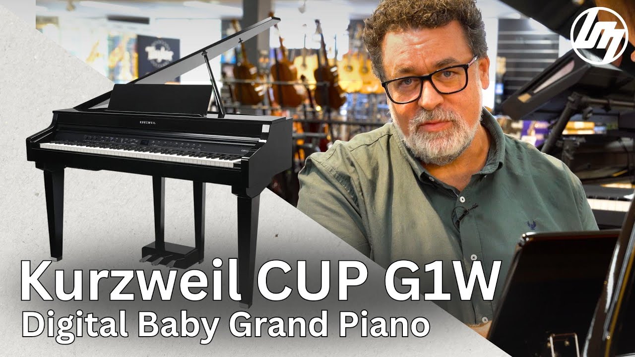 Kurzweil CUP G1W Digital Baby Grand Piano - Black Polish