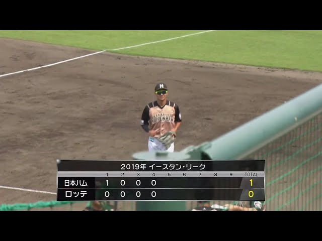 【ファーム】ファイターズ・岸里の好返球で得点を許さず!! 2019/7/8 M-F(ファーム)