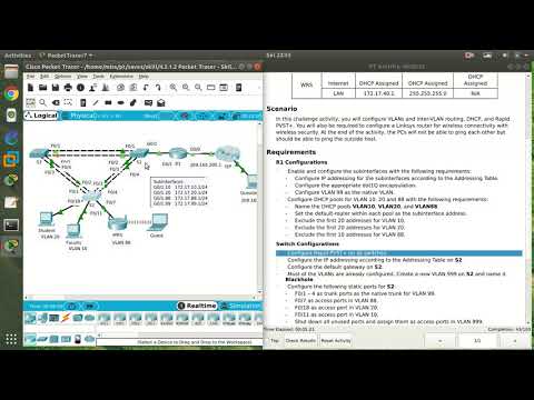 4.5.1.2 Cisco Packet Tracer 7.2 - Skills Integration Challenge