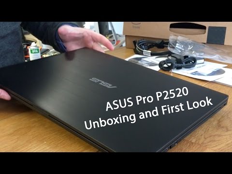 Asus Pro P2520 15.6" Windows Laptop unboxing & First Look