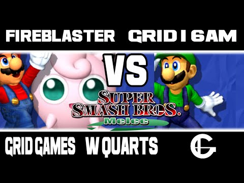 Fireblaster (Mario/Jigglypuff) vs GRID | 6AM (Luigi) | Melee Biweekly Winners Quarters