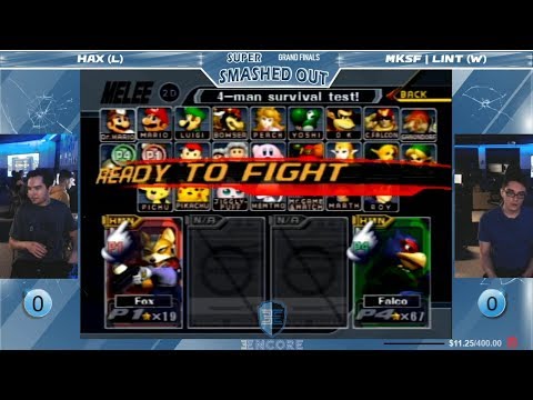 Super Smashed Out Melee 1 - Hax Vs. MKSF | lint - GRAND FINALS