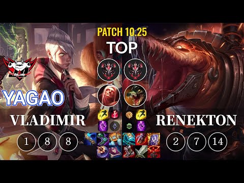 JDG Yagao Vladimir vs Renekton Top - KR Patch 10.25
