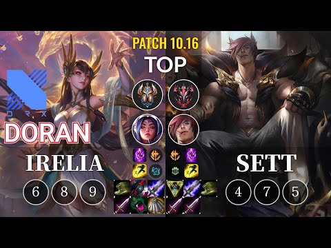 DRX Doran Irelia vs Sett Top - KR Patch 10.16