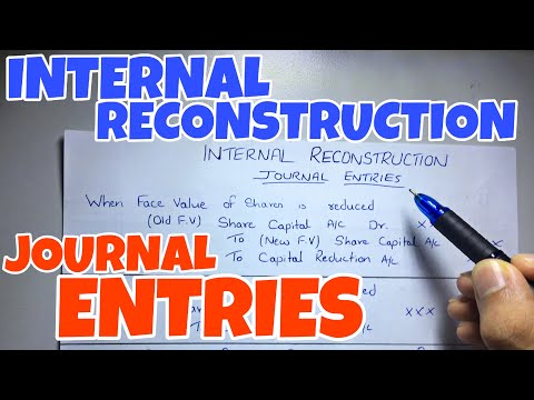 #2 Internal Reconstruction - Journal Entries  -By Saheb Academy Video