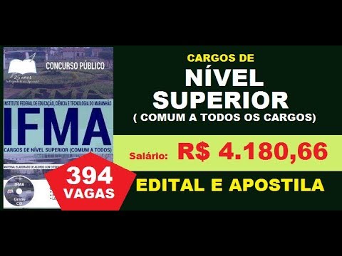 Edital Apostila Concurso IFMA MA 2018 Cargos de Nível Superior Conteúdo Comum  Todos Cargos)