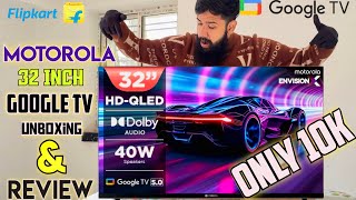 Motorola 32 Inch QLED Google TV Unboxing & Review 🔥 | Motorola 32 Inch Tv 