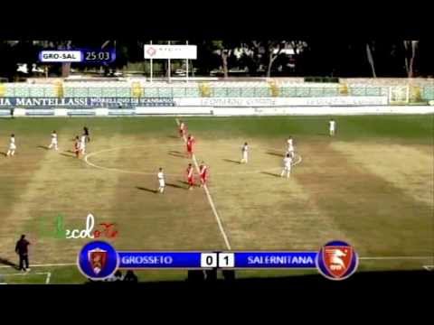 Montervino gol 0-1 in Grosseto Salernitana 1-2 semifinale coppa Italia Lega pro 25/02/2014
