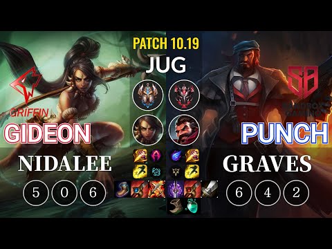 GRF GIDEON Nidalee vs SB Punch Graves Jungle - KR Patch 10.19