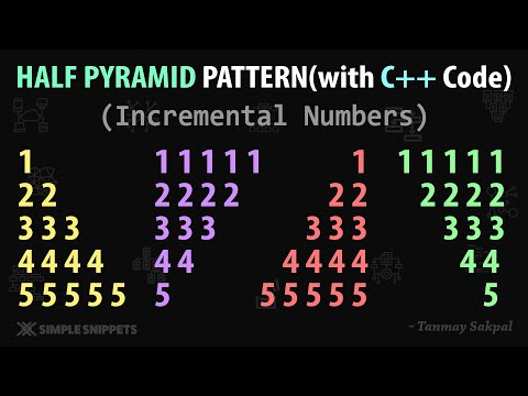 Learn Simple Triangle Half Pyramid Incremental Numbers With C Code ...