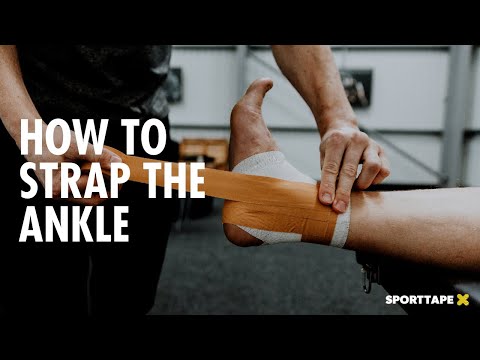 How To Strap an Ankle for Stability Using Zinc Oxide Strapping Tape.