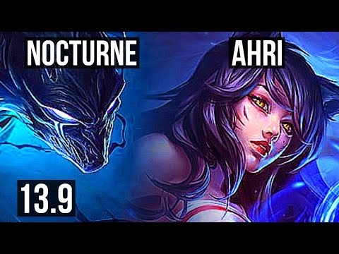 NOCTURNE vs AHRI (MID) | 6/0/5, 500+ games, Dominating | KR Master | 13.9