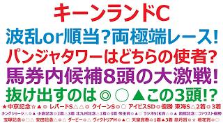 【キーンランドカップ2026】予想　波乱or順当？両極端のレース！パンジャタワーは、どちらの使者？馬券内候補8頭の大激戦重賞！◎○▲　抜け出すのはこの3頭！？