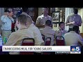 Great Lakes Navy Recruits Hosted For Thanksgiving Day Meal