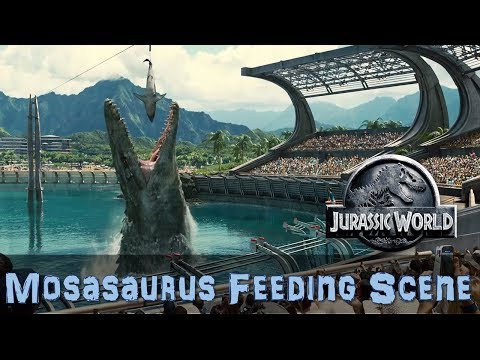 Jurassic World | 2015 | Mosasaurus Feeding Show Scene | Movie Clip HD