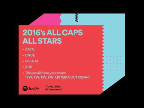 Still from a video of Thanks 2016, It's Been Weird (Spotify, 2016)