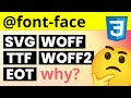 TTF vs OTF vs EOT vs WOFF vs WOFF2 vs SVG | Font Files and CSS Font Face Explained