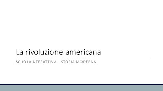 La Rivoluzione americana