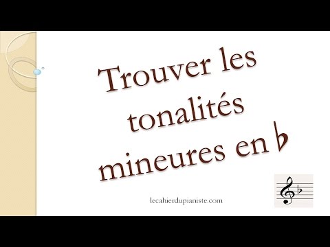 L'harmonie au piano - 1.5 Notions préliminaires - Trouver les tonalités mineures en b