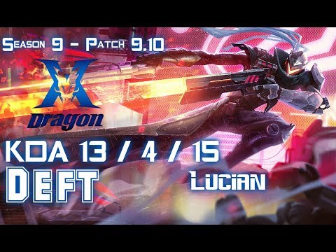 KZ Deft LUCIAN vs XAYAH ADC - Patch 9.10 KR Ranked