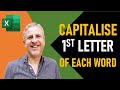 Excel Capitalize First Letter Of Each Word In A Cell