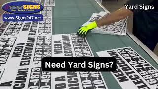 YARD SIGNS - How We Cut Custom Yard Signs In-House!