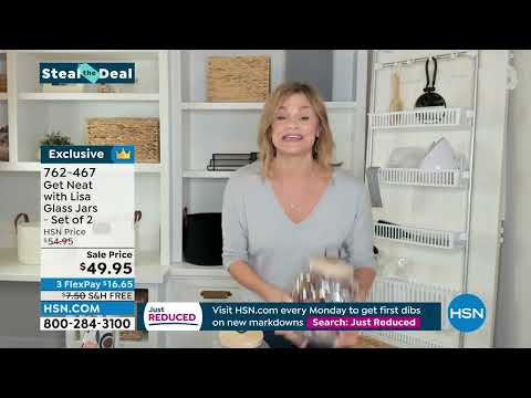 Get Neat with Lisa Glass Jars  Set of 2