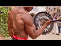 Real gym motivation - street training with no excuses by African Natural Bodybuilder Mike #gym