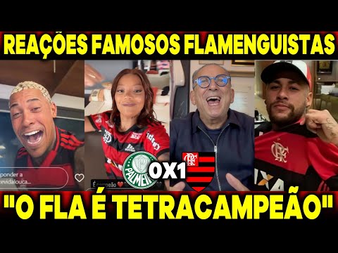 Reactions of famous Flamengo fans gone crazy "Funny reactions" Palmeiras 0x1 Flamengo