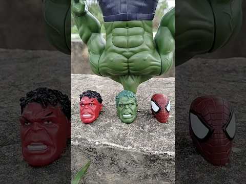 Hulk And Hulk Red Chooses Head's #marveltoys #superhero #hulk