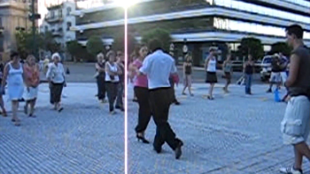 Gustavo Rosas. Tango .El Paso Basico con Gisela Natoli en Plaza San Martin Festival Marzo 2007.Bs.As