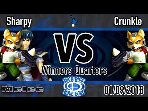 Biggie Breezy: Sharpy (Fox, Marth) Vs. Crunkle (Fox) - WQF Melee
