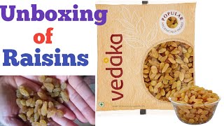 Vedaka amazon brand Popular raisins 500g ki unboxing