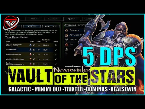 Neverwinter - 5 DPS Vault Of Stars - Super fun !