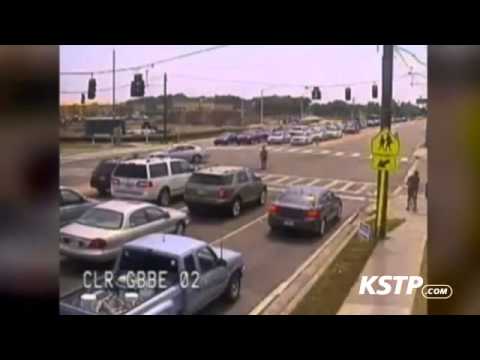 Raw: Motorcyclist Crashes, Flips and Survives