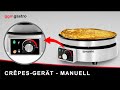 Commercial Electric Crepe Maker Ø370 mm – 3 kW - Manual control - Cast iron non-stick plate - Plug-and-play